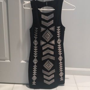 Black bodycon dress